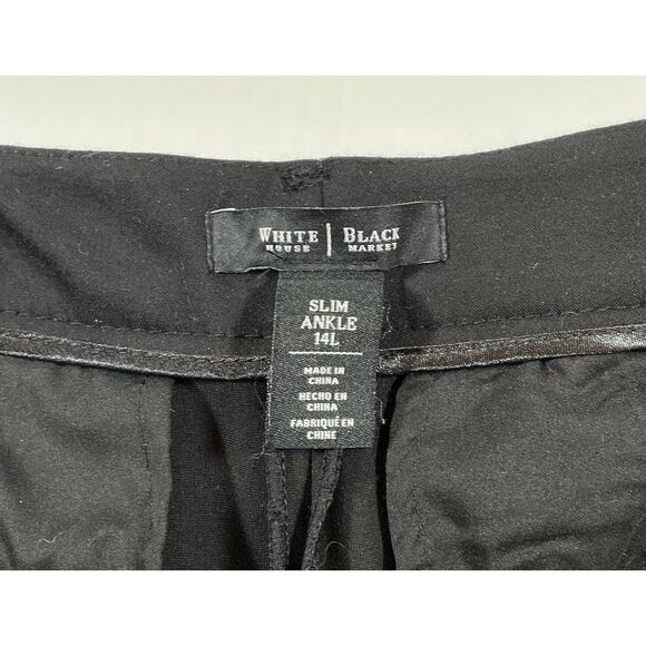 White House Black Market Ponte Mid-Rise Slim Ankle Pants 14L - Picture 7 of 10